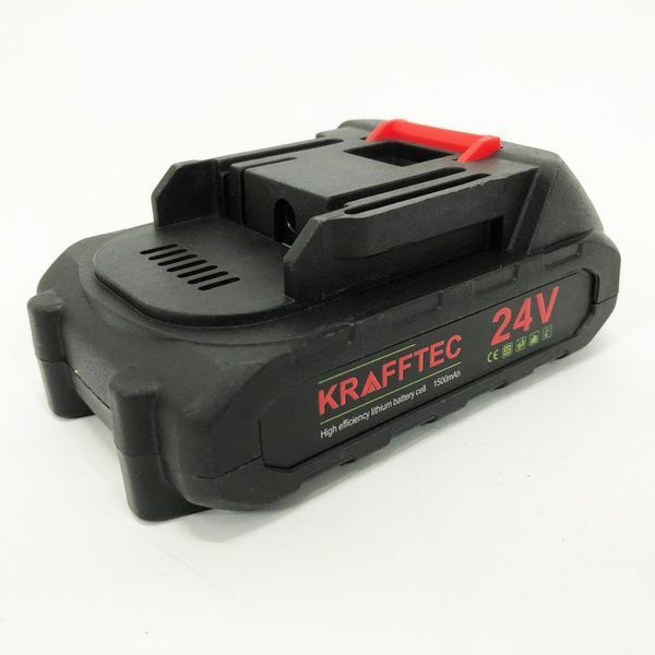 Літій-іонний акумулятор KRAFFTEC 24V 1500mAh для електроінструментів, Акумулятори для дриля шуруповерта 00012677 фото