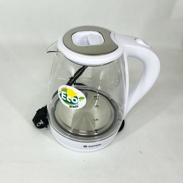 Електрочайник Satori SGK-4105-WT 1.8 л 1500 Вт, стильний електричний чайник, чайники з підсвічуванням 00018894 фото