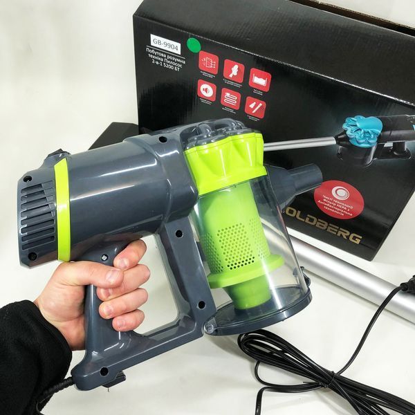Бытовой контейнерный вакуумный вертикальный пылесос GOLDBERG GB-9904 5200 Вт циклонного типа Green 00013014 фото