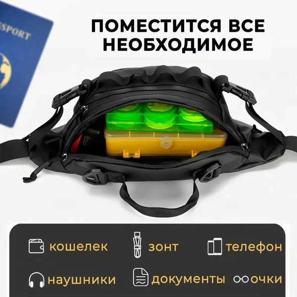 Тактическая водонепроницаемая сумка через плечо, мужская сумка для рыбалки и активного отдыха 00018385 фото