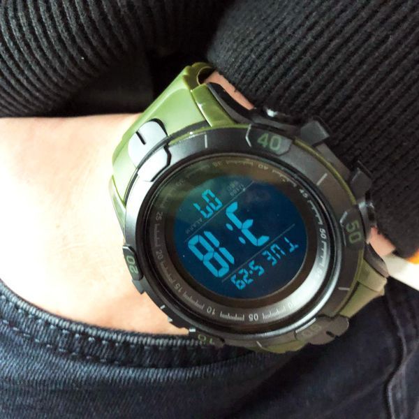 Часы наручные мужские SKMEI 1475AG ARMY GREEN, брендовые мужские часы, часы для мужчины. Цвет: зеленый 00022041 фото