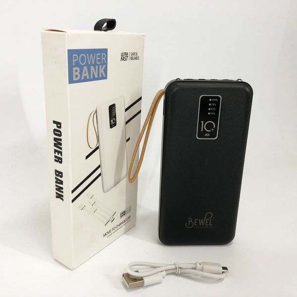 Power Bank зарядний пристрій на сонячній батареї 10000mAh з індикатором заряду. Колір: чорний 00023530 фото