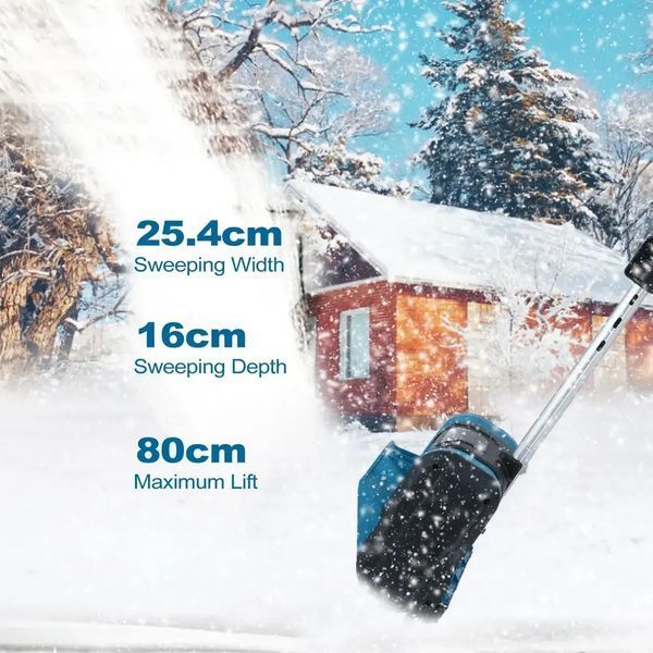 Снегоуборщик аккумуляторный на 2 АКБ складной Krafftec 36V 6Ah 00012931 фото