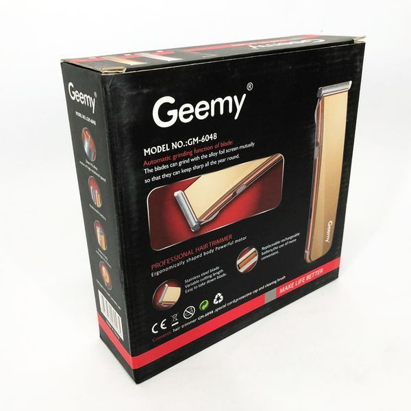 Машинка для стрижки GEMEI GM-6048, Машинка для стрижки домашня, електробритва для голови. Колір: золотий 00015439 фото