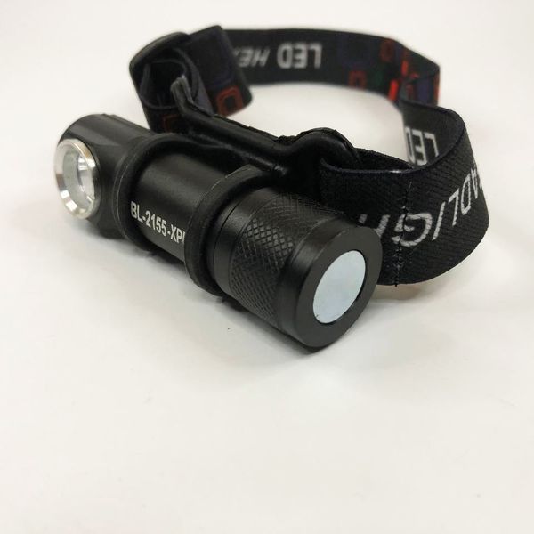 Налобний ліхтар Police BL-2155-XPE + вбудований акумулятор + USB, Потужний акумуляторний ліхтарик налобний 00023559 фото