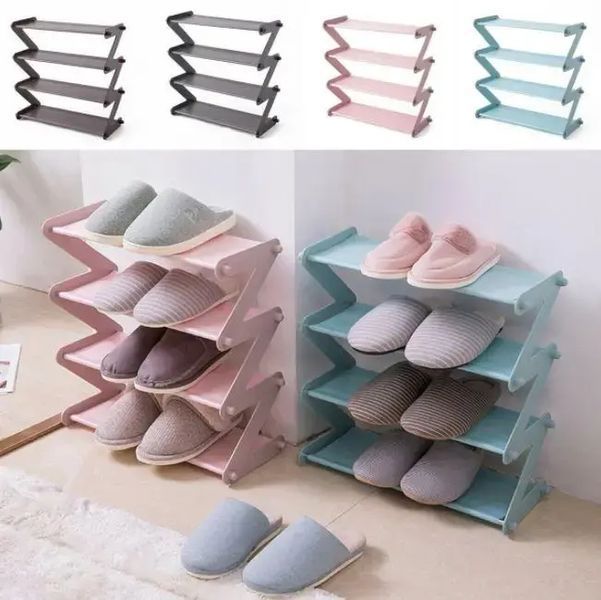 Полиця для взуття органайзер компактний стійка складана Shoe Rack YH 8802-5 зберігання речей та взуття 5 полиць 00014070 фото