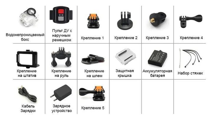 Экшн камера Eken H9R 4k Wi-Fi Black Original 00017451 фото