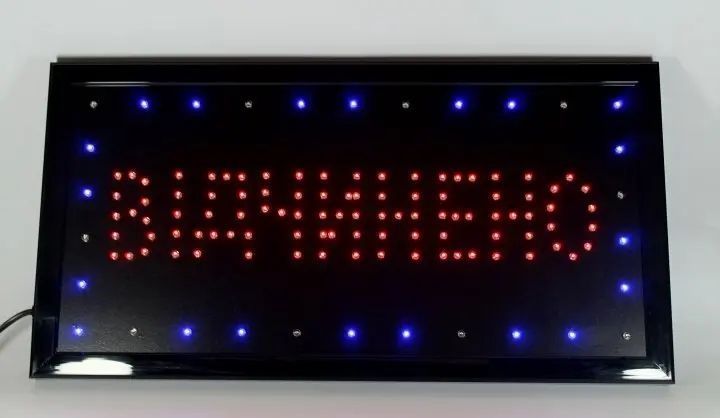 Світлодіодна вивіска відкрито 48х25 см 00022524 фото