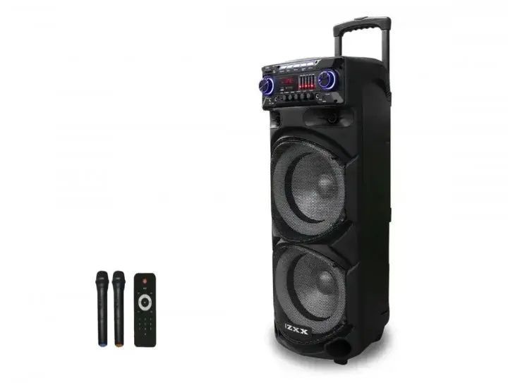 Колонка з акумулятором ZXX-9292 / 2x10"/ 2x125W/ 2 радіомікрофони / TMG ORIGINAL 00017851 фото