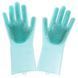 Силіконові рукавички Magic Silicone Gloves Pink для прибирання чистки миття посуду для будинку. Колір: бірюзовий 00018718 фото 1