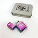 Дугова електроімпульсна запальничка USB Україна металева коробка HL-446. Колір: хамелеон 00023030 фото 7