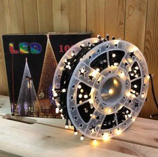 Гирлянда нить на катушке, от сети, 50м, 240LED, теплый белый/ Светодиодная LED гирлянда на елку 00024903 фото
