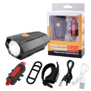Велосипедный фонарь с габаритами BSK-178-1-XPG +STOP-5SMD, Велосипедный фонарь с фиксацией на руль 00016745 фото