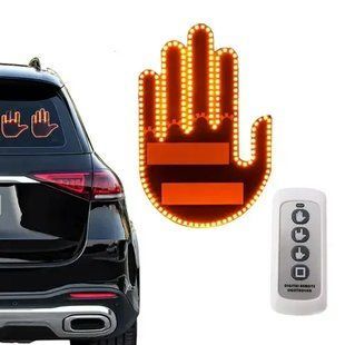 LED долоня на заднее стекло автомобиля Светодиодная рука от батареек 00016991 фото