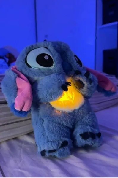 М'яка іграшка Стич (Stich) з мультфільму Ліло і Стич, дихає, світиться, колискова 00016627 фото