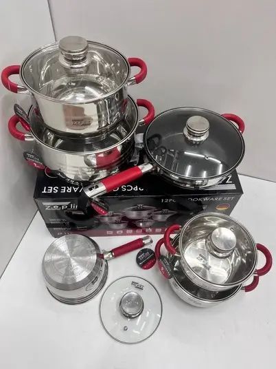 черный Набор посуды Zepline ZP-115 из нержавеющей стали на 12 предметов 00020481 фото