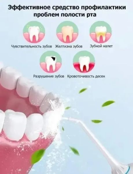 Портативний іригатор для чищення зубів, ясен та ротової порожнини Power-floss Shining Ipx7 LY-314 00014777 фото
