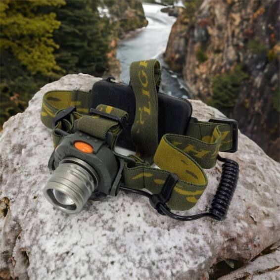 Налобний ліхтар тактичний Bailong BL-1505\602B SENSOR з датчиком руху, Ліхтарик налобний led 00022892 фото