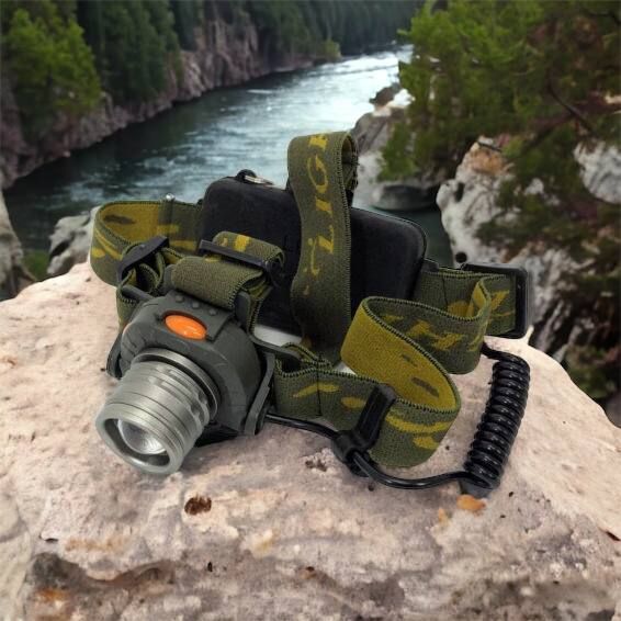 Налобний ліхтар тактичний Bailong BL-1505\602B SENSOR з датчиком руху, Ліхтарик налобний led 00022892 фото