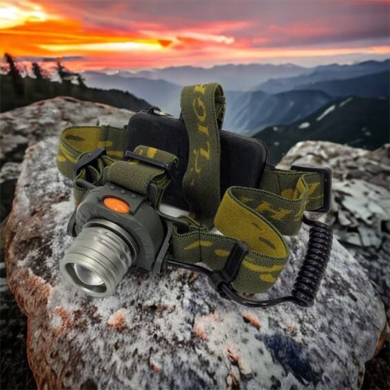 Налобний ліхтар тактичний Bailong BL-1505\602B SENSOR з датчиком руху, Ліхтарик налобний led 00022892 фото