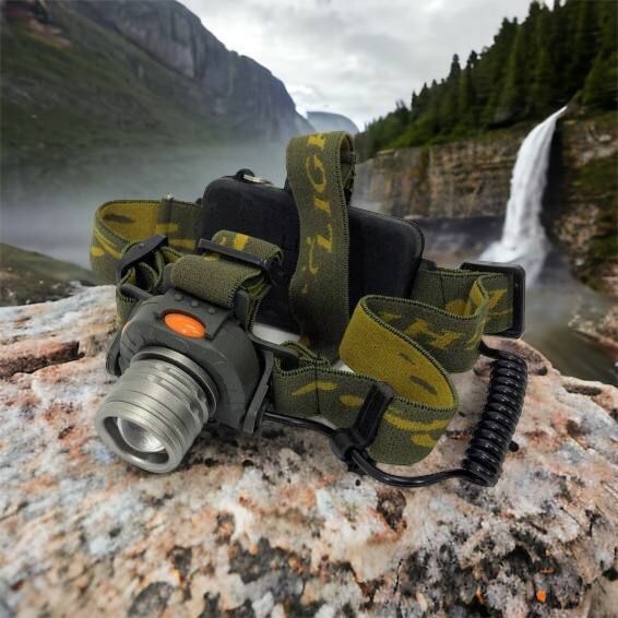 Налобний ліхтар тактичний Bailong BL-1505\602B SENSOR з датчиком руху, Ліхтарик налобний led 00022892 фото