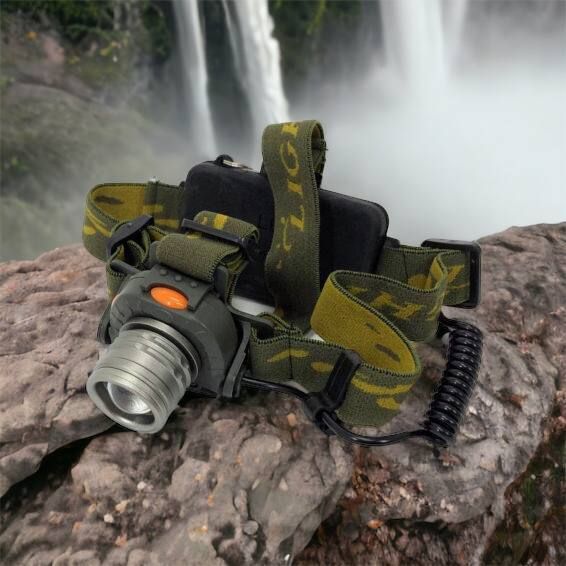 Налобний ліхтар тактичний Bailong BL-1505\602B SENSOR з датчиком руху, Ліхтарик налобний led 00022892 фото