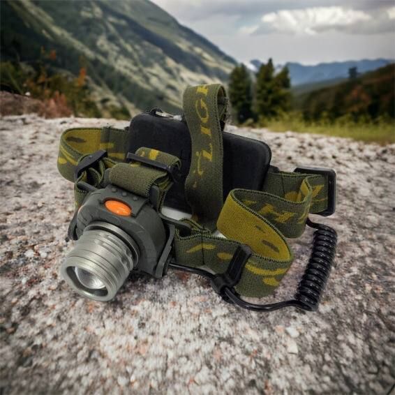 Налобний ліхтар тактичний Bailong BL-1505\602B SENSOR з датчиком руху, Ліхтарик налобний led 00022892 фото