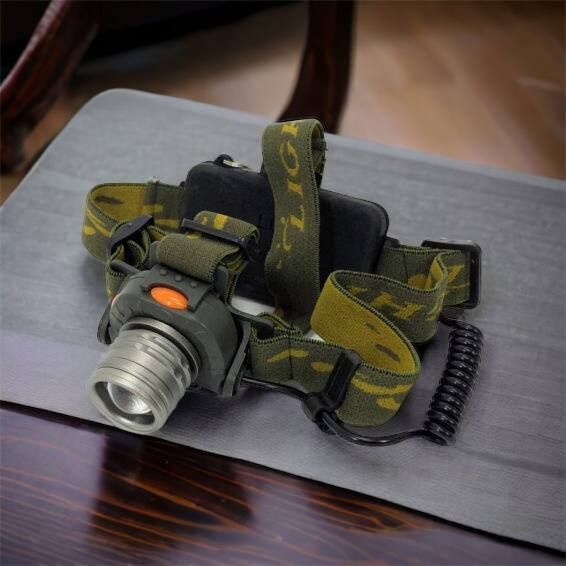 Налобний ліхтар тактичний Bailong BL-1505\602B SENSOR з датчиком руху, Ліхтарик налобний led 00022892 фото