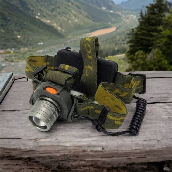 Налобний ліхтар тактичний Bailong BL-1505\602B SENSOR з датчиком руху, Ліхтарик налобний led 00022892 фото