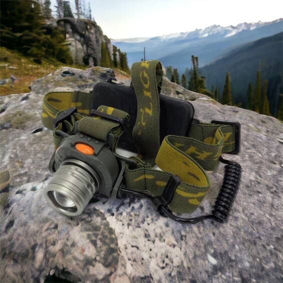 Налобний ліхтар тактичний Bailong BL-1505\602B SENSOR з датчиком руху, Ліхтарик налобний led 00022892 фото