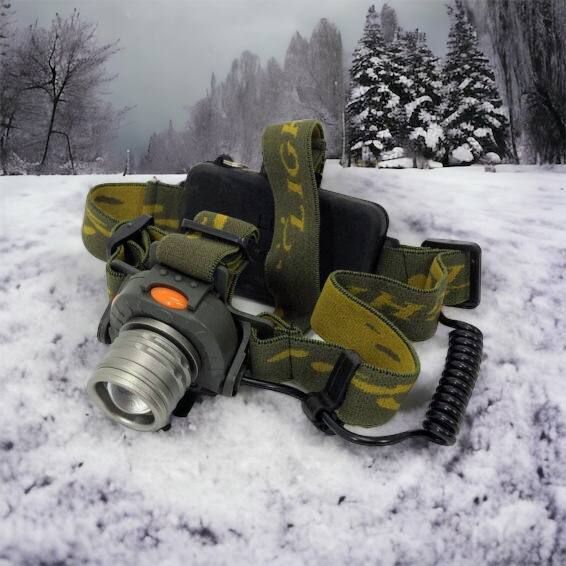 Налобний ліхтар тактичний Bailong BL-1505\602B SENSOR з датчиком руху, Ліхтарик налобний led 00022892 фото