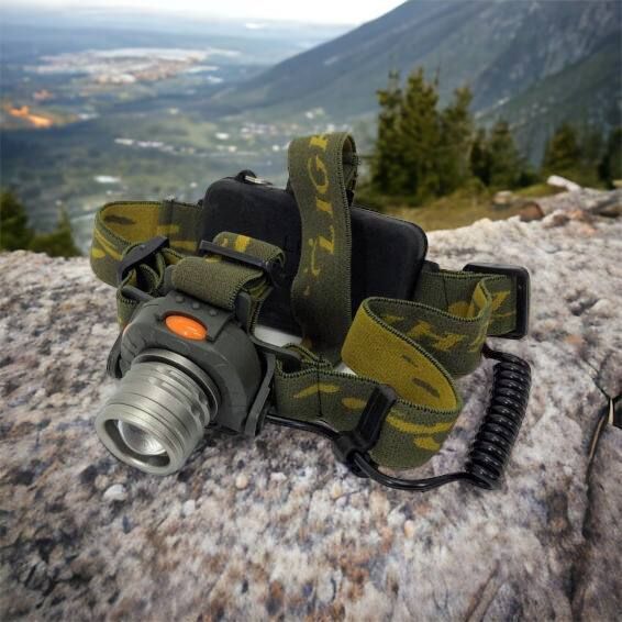 Налобний ліхтар тактичний Bailong BL-1505\602B SENSOR з датчиком руху, Ліхтарик налобний led 00022892 фото