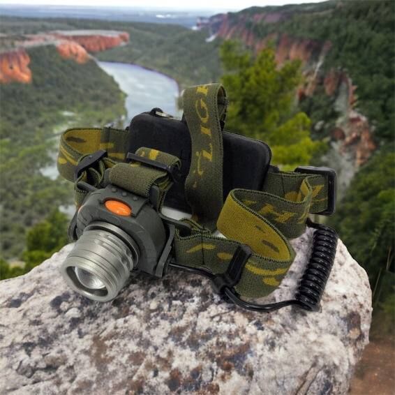 Налобний ліхтар тактичний Bailong BL-1505\602B SENSOR з датчиком руху, Ліхтарик налобний led 00022892 фото