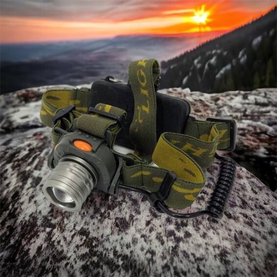 Налобний ліхтар тактичний Bailong BL-1505\602B SENSOR з датчиком руху, Ліхтарик налобний led 00022892 фото