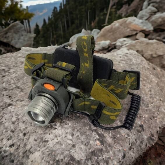 Налобний ліхтар тактичний Bailong BL-1505\602B SENSOR з датчиком руху, Ліхтарик налобний led 00022892 фото