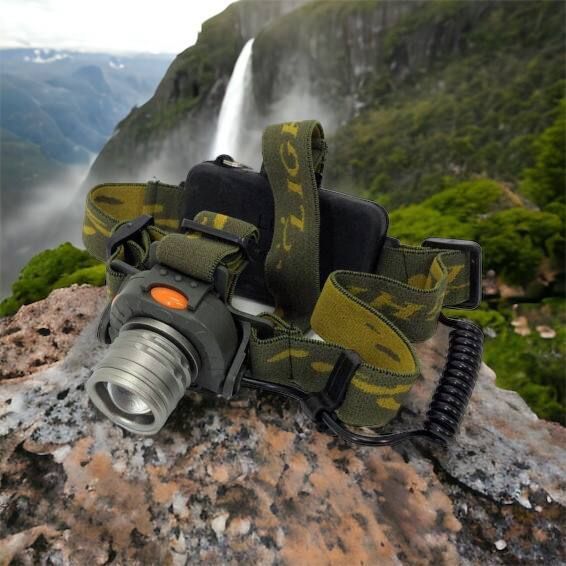 Налобний ліхтар тактичний Bailong BL-1505\602B SENSOR з датчиком руху, Ліхтарик налобний led 00022892 фото