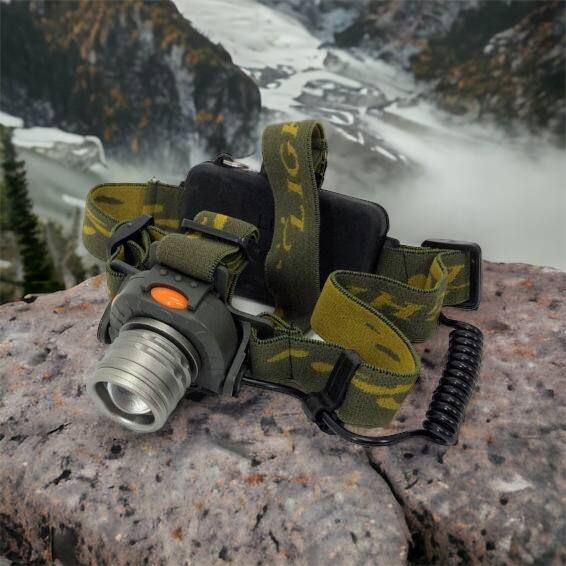 Налобний ліхтар тактичний Bailong BL-1505\602B SENSOR з датчиком руху, Ліхтарик налобний led 00022892 фото
