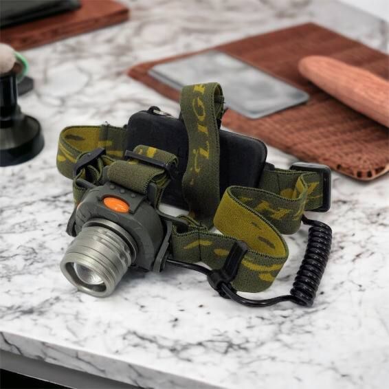 Налобний ліхтар тактичний Bailong BL-1505\602B SENSOR з датчиком руху, Ліхтарик налобний led 00022892 фото