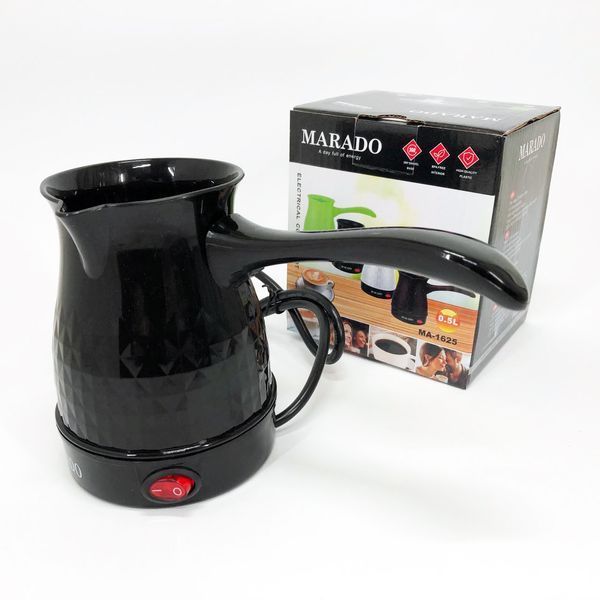 Электрическая турка для кофе Marado MA-1625, Турка для заварного кофе для приготовлени кофе. Цвет: черный 00019095 фото
