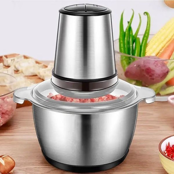 Блендер измельчитель кухонный 1200 W металлическая чаша на 2 литра комбайн 2 скорости 00019076 фото