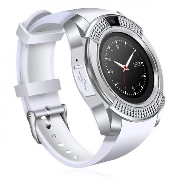 Розумний смарт-годинник Smart Watch V8. Колір: білий 00022432 фото