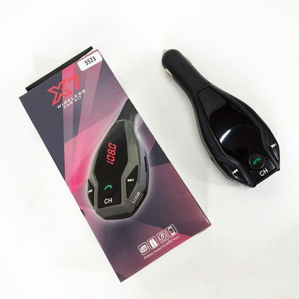 Автомобильный трансмиттер FM MOD. X7 BT модулятор Bluetooth Золотой, ФМ модулятор в машину. Цвет: черный 00016768 фото