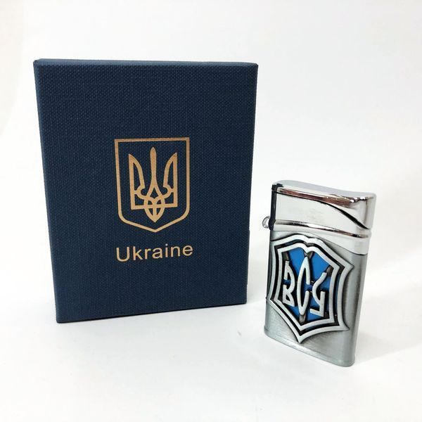 Запальничка газова ЗСУ (Подарунка, Гостро полум'я) HL-4112-4. Колір: срібло 00023326 фото
