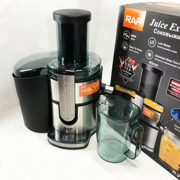 Электрическая соковыжималка RAF R.2700 для цитрусовых, фруктов и овощей с емкостью для сока 1.1 л 800 Вт 00019177 фото