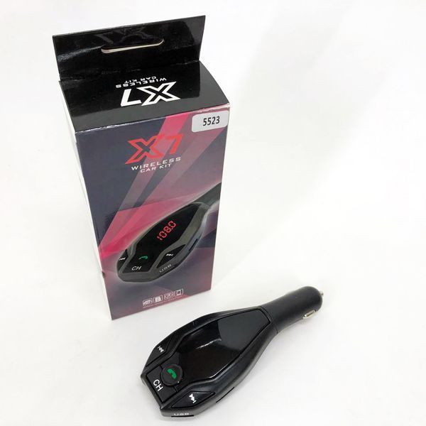 Автомобильный трансмиттер FM MOD. X7 BT модулятор Bluetooth Золотой, ФМ модулятор в машину. Цвет: черный 00016768 фото