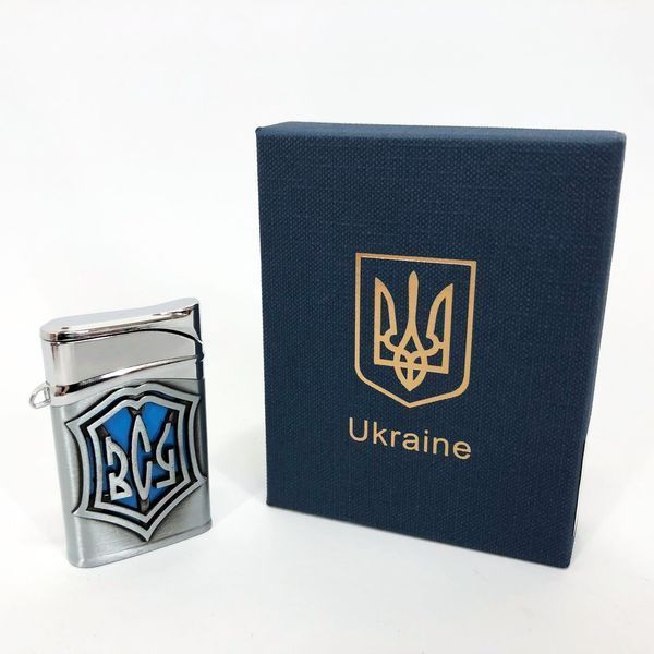 Запальничка газова ЗСУ (Подарунка, Гостро полум'я) HL-4112-4. Колір: срібло 00023326 фото
