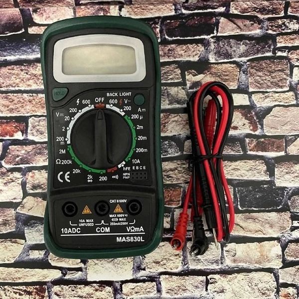 Мультиметр универсальный цифровой тестер Mastech MAS830L, тестер профессиональный, для дома 00017618 фото