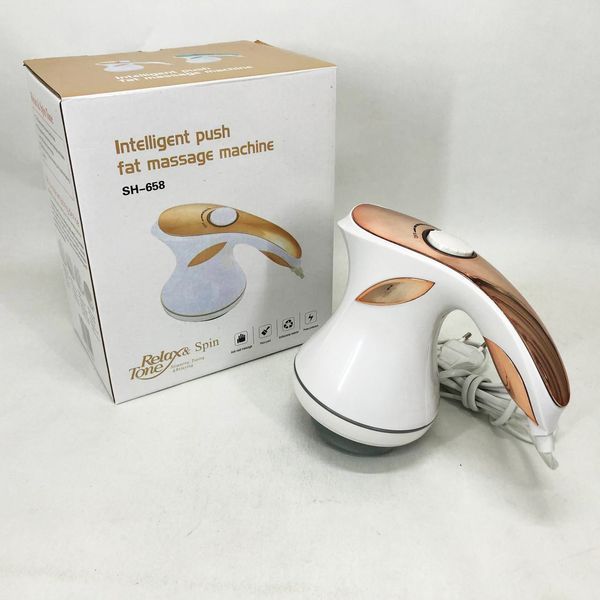 Масажер для тіла Relax and Spin Tone SH-658, вібро антицелюлітний масажер. Колір: жовтий 00014331 фото