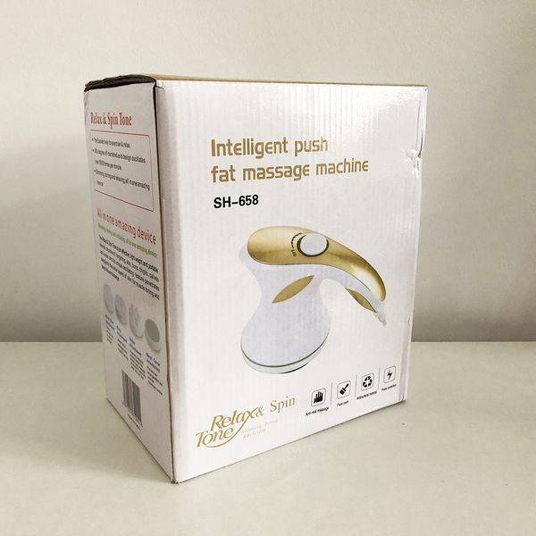 Масажер для тіла Relax and Spin Tone SH-658, вібро антицелюлітний масажер. Колір: жовтий 00014331 фото