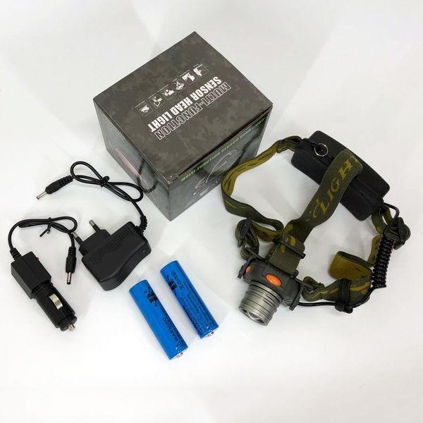 Налобний ліхтар тактичний Bailong BL-1505\602B SENSOR з датчиком руху, Ліхтарик налобний led 00022892 фото